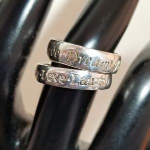 2x 925 sterling silver rings